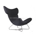 Modern Imola Wingback Fabric Lounge Chair